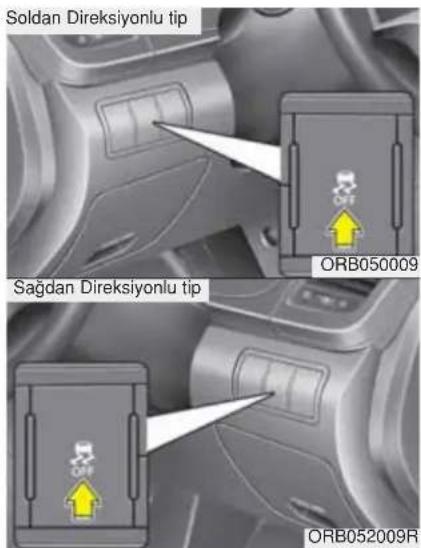 Soldan Direksiyonlu tip Sağdan Direksiyonlu tip ORB052009R