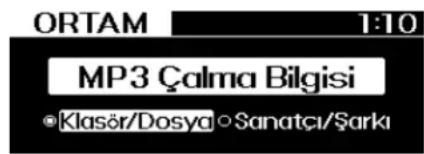 ORTAM 1:10 MP3 Çalma Bilgisi ©Klasör/Dosya©Sanatçı/Şarkı