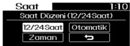 Saat 1:10 Saat Düzeni (12/24 Saat) 12/24 Saat Zaman Otomatik