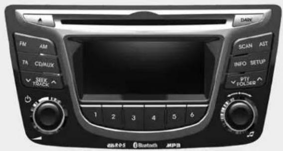 FM AM TA CD/AUX SEEK TRACK SCAN AST INFO SETUP PTT FOLDER 1 2 3 4 5 6 400-R-0.5 Bluetooth MP档