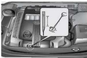 KIA Opirus (2009) - Motor Yağı Seviyesinin Kontrol Edilmesi - 1