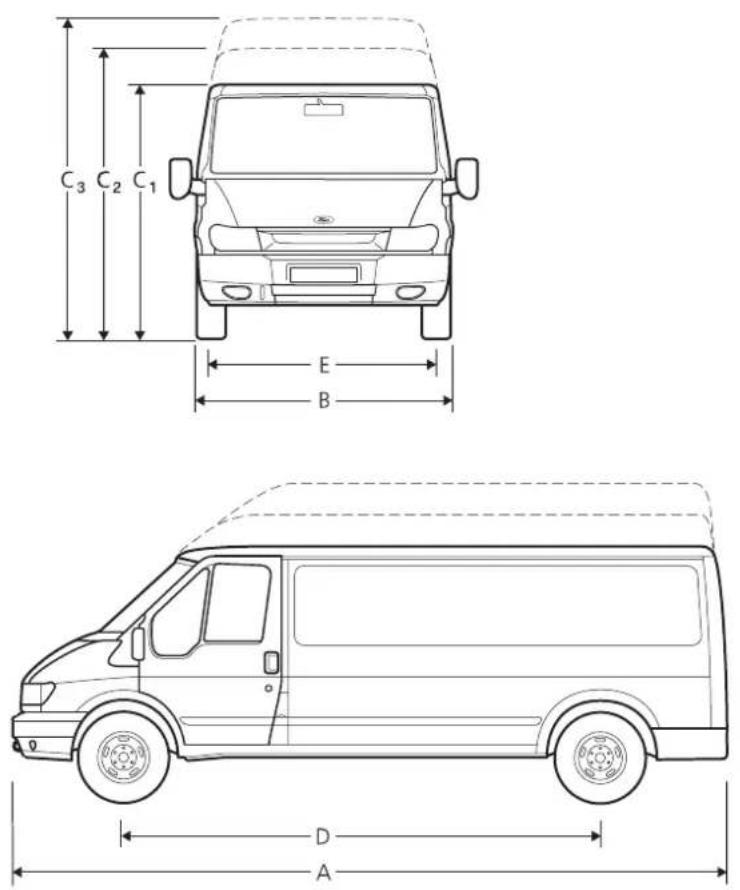 FORD Transit (2003) - Kapasiteler ve teknik özellikler - 1