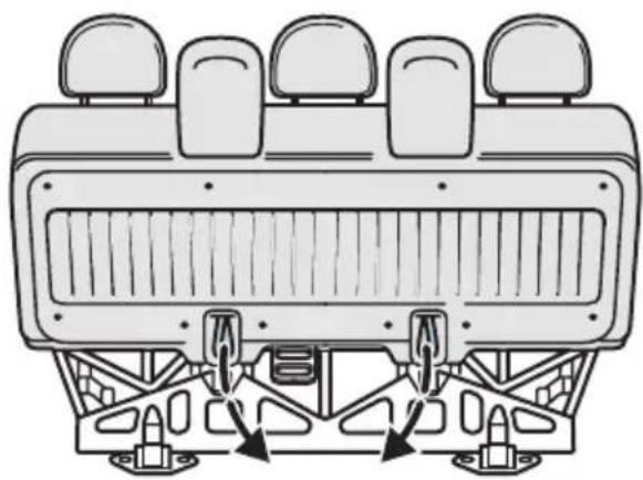 FORD Transit (2003) - Arka sıra koltuğunun katlanması - 1