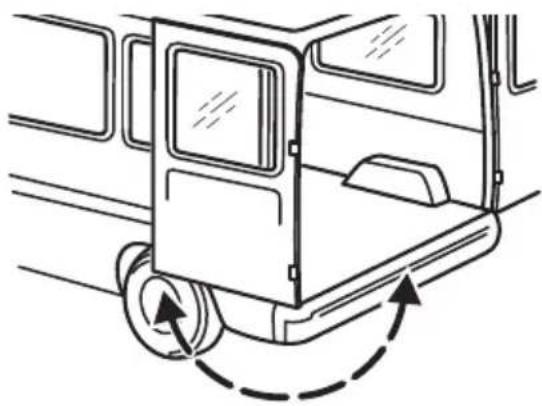 FORD Transit (2003) - derecelik bir açılıma sahip çift arka kapılar - 2