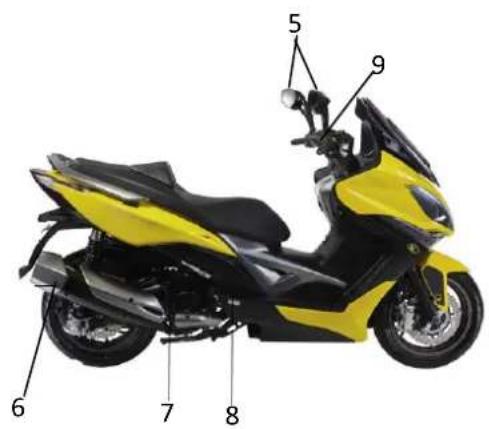KYMCO Xciting 400i - • ANA PARÇALAR / GÖRÜNÜM - 2