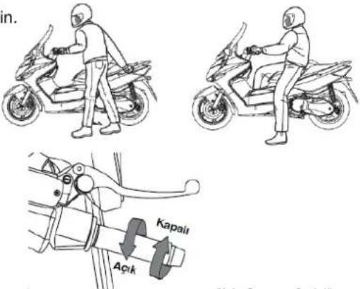 KYMCO Xciting 350 Ri - Kullanmadan önce motor yağının dolaşmasına izin verin. - 1