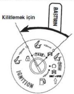 BASTIRIN Kilitlemek için IGNITION
