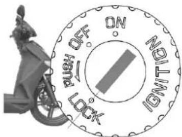 PUSH OFF ON LOCK IGNITION