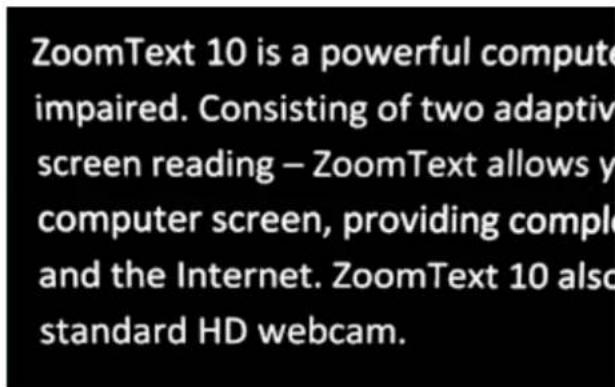 ZoomText 10 - ZoomText Kamerasi - 1