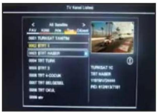 TV Rotor Lides AE Sandlines FAX KIME Ple Tape Couch 0001 TURISAT TAUSTHA 0002 STRT 5 0003 STRT NABER 0004 TRT TURIS 0005 STRT 5 0006 TRT 4-COCUM 0007 TRT 8/8/2/2/2 0008 TRT OCUJ 0009 atr TURISAT 1C TRT NABER 11819V726444 PED: 812913X7191