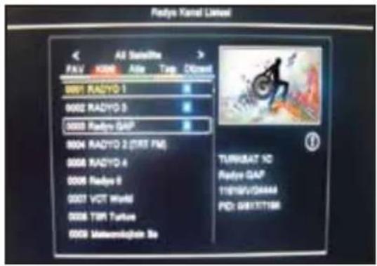 Radyo Kernel Legend Add Settings PAV KOMA Alle Tape DClrest 8001 RADYO 1 8002 RADYO 5 8003 RADYO GAP 8004 RADYO 2 (DRT FM) 8005 RADYO 6 8006 RADYO 8 8007 VCT World 8008 TIRI Turkey 8009 Malwarelbole 3a TURUSAT XO Radys GAP 11F15V/00AAA PID: 00XTT19M