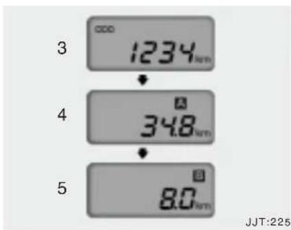 3 1234km 4 348km 5 8.0km JJT:225