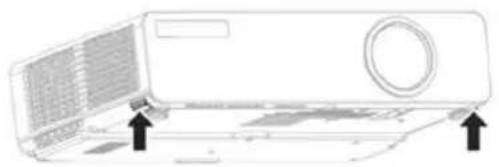 PANASONIC PT-LB90 - Ön ayak ayarlama düğmeleri ve projeksiyon açısı - 1