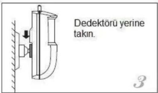 Dedektörü yerine takın.