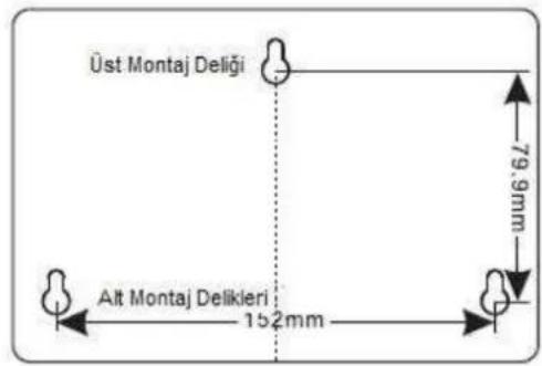 Üst Montaj Deliği 76.9mm Alt Montaj Delikieri 152mm