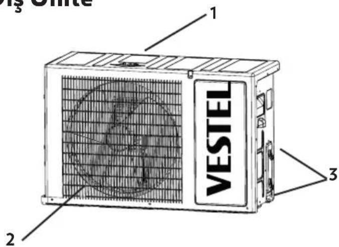 VESTEL Minimalistik Inverter 12 A++ - Dis Ünite - 1