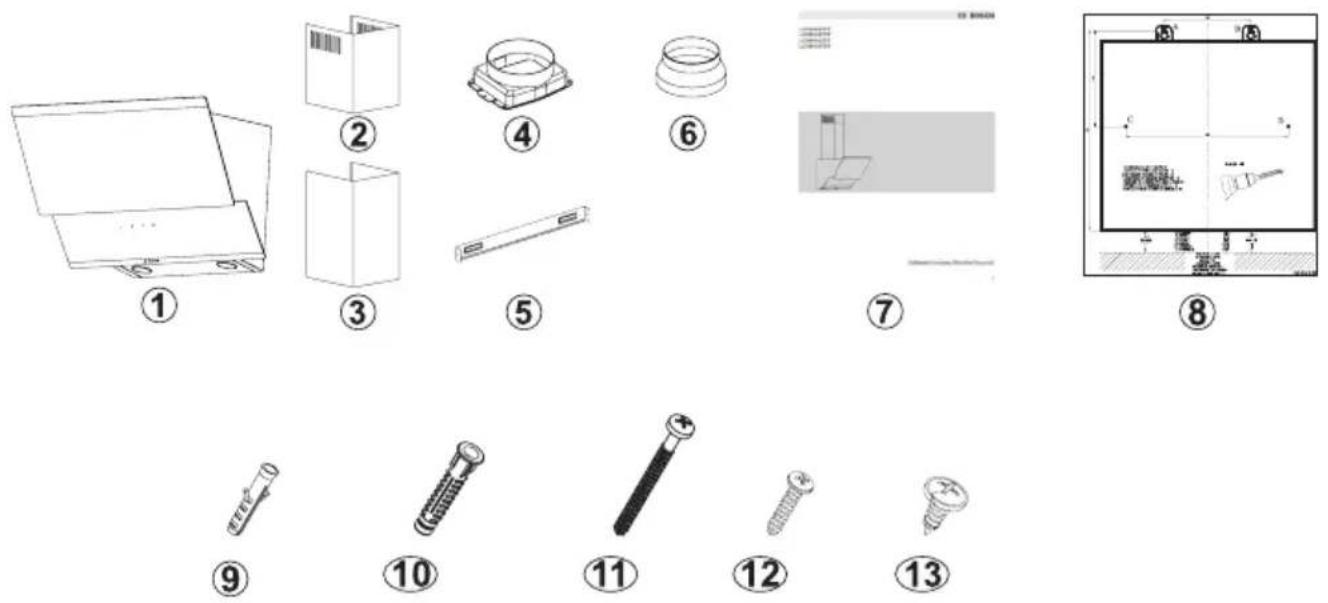 BOSCH Serie 4 DWK065G20T - PAKET İÇERİĞI - 1