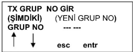 TX GRUP NO GIR (ŞİMDİKİ) (YENİ GRUP NO) GRUP NO --- --- ↑ ↓ esc entr