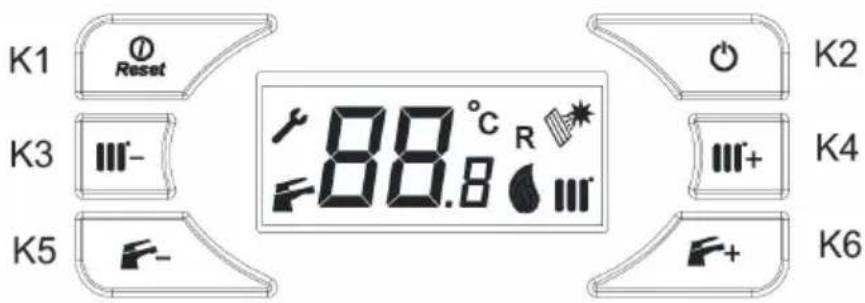 Baymak DuoTec 28 - Kontrol paneli bilgileri - 1