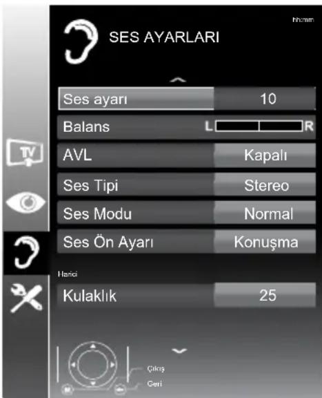 Arçelik A32-LEM-2B - Ses ayarlarının yapılması - 1