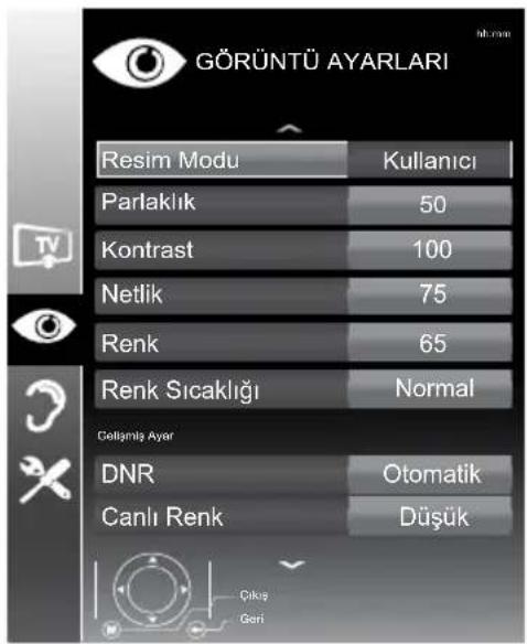 Arçelik A32-LEM-2B - Görüntü ayarlarının yapılması - 1