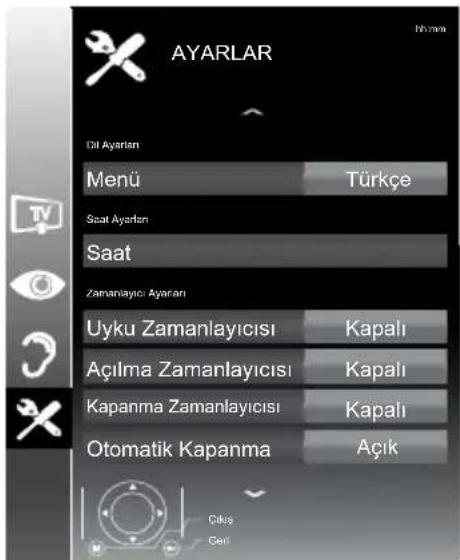 Arçelik A32-LEM-2B - Ayarlar menüsü ayarları - 1
