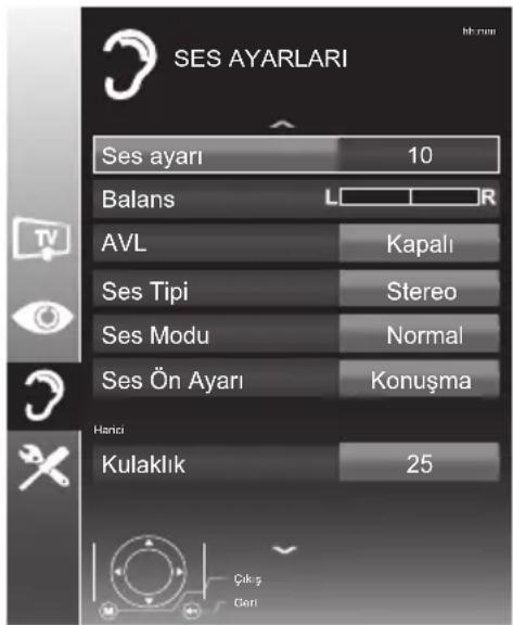 Arçelik A32-LEM-0BU - Ses ayarlarının yapılması - 1