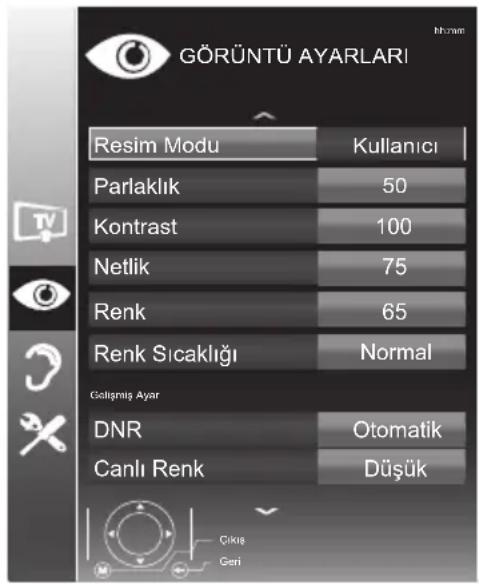 Arçelik A32-LEM-0BU - Görüntü ayarlarının yapılması - 1