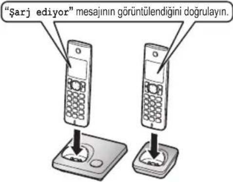 "Şarj ediyor" mesajının görüntülendiğini doğrulayın.