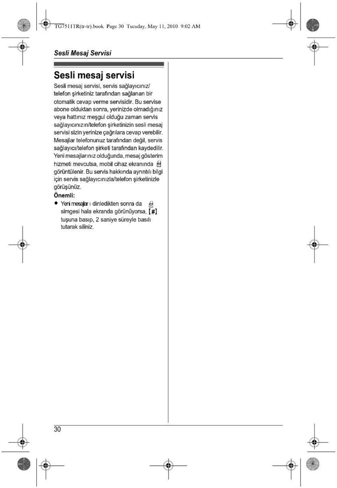 PANASONIC KX-TG7511TR - Tüm çağrı bilgilerinin silinmesi - 1