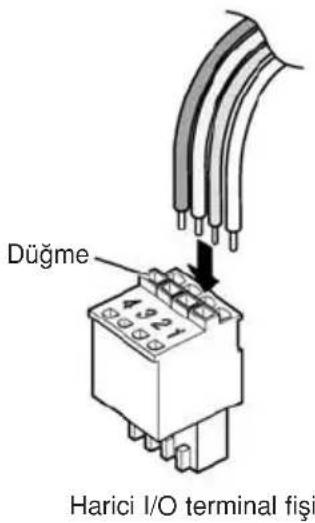 Düğme Harici I/O terminal fisi