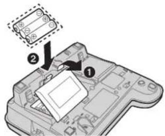 PANASONIC KX-TS560EX2 - Τοποθέτηση των μπαταριών - 1