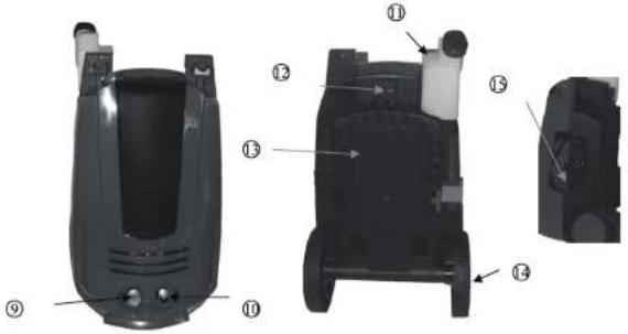 Technical diagram of a pressure cooker with numbered parts labeled ⑨ to ⑪