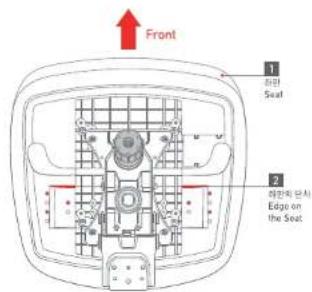 Front 1 하단 Seat 2 하단지 단사 Edge on the Seat