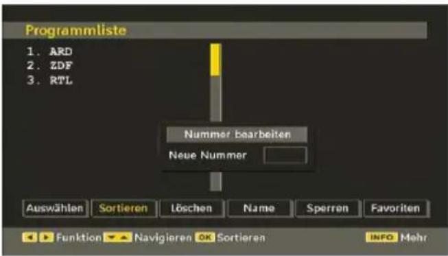 CONTINENTAL EDISON CETVLCD19SD3 - Verschieben von Kanälen in der Kanalliste - 1