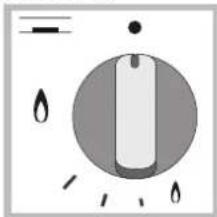 Simple diagram of a circular component with internal structure and droplets, no text or symbols present