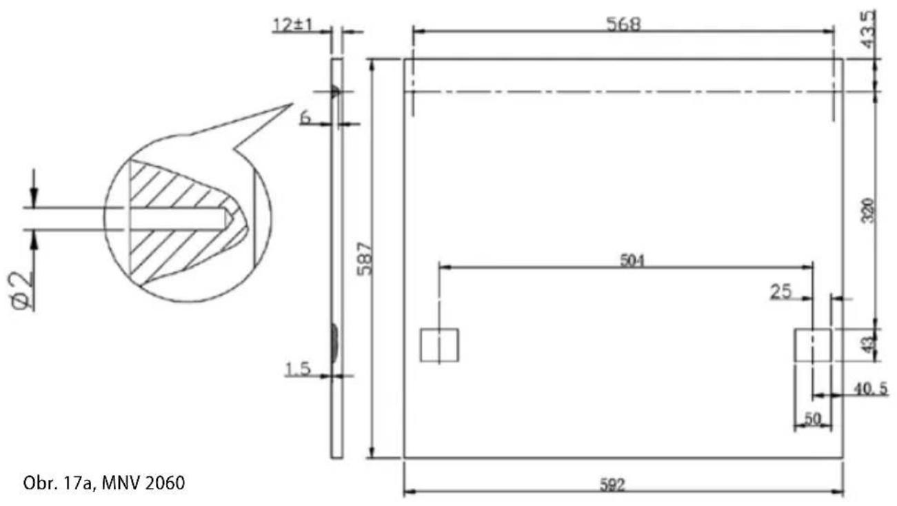 Concept MNV2045 - Dimensions and fixing the cover plate to the door - 2