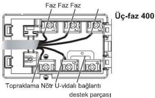 Faz Faz Faz Üç-faz 400 Topraklama Nötr U-vidalı bağlantı destek parçası