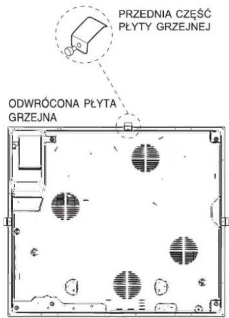 PRZEDNIA CZĘŚĆ PŁYTY GRZEJNEJ ODWRÓCONA PŁYTA GRZEJNA