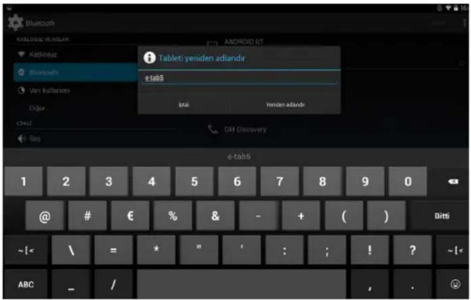 General Mobile eTab 5 - -Tabletin yeniden adlandırılması - 2