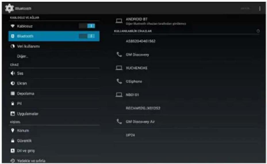 General Mobile eTab 5 - -Bluetooth özelliğinin etkinleştirilmesi - 1
