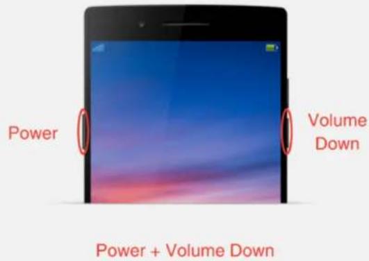Power Volume Down Power + Volume Down