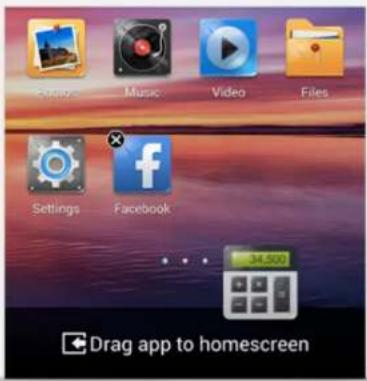 Music Video Files Settings Facebook 34,500 Drag app to homescreen