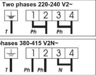 HOOVER HVEF742X - Connection to the terminals on the terminal block - 2