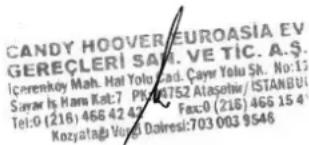HOOVER HGV 640 B/2 - CANDY-HOOVER-EUROASIA EV GEREÇLERİ SAN VE TİC. A.Ş. - 1