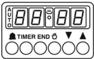 AUTO 8 8 8 8 TIMER END ▼ ▲