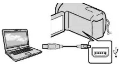 SONY DCR-SX20EK - Encienda la videocámara y conéctela al ordenador mediante el cable USB suministrado. - 1