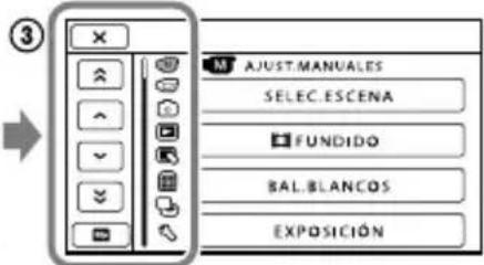 M AJUST.MANUALES SELEC.ESCENA FUNDIDO BAL.BLANCOS EXPOSICIÓN