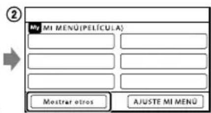 My MI MENÜ(PELÍCULA) Mostrar otros AJUSTE MI MENÜ
