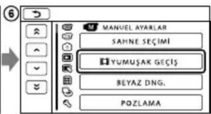 MANUEL AYARLAR SAHNE SEÇIMI YUMUŞAK GEÇİŞ BEYAZ DNG. POZLAMA